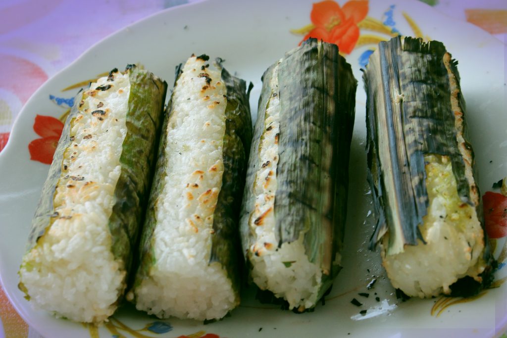Com Lam (Rice is cooked in Bamboo body